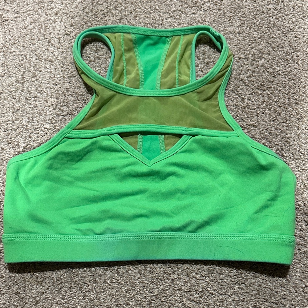 BuffBunny Green Mesh Racerback Tank Top